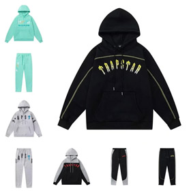 Trapstar gradient letter camouflage hooded casual suit-4453