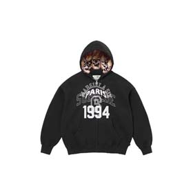 Nike  Stussy Fashionable Jira joint skull ghost fire destruction zipper hooded sweatshirt tracksuit-2544